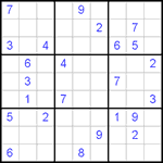 Судоку 9х9 #412 очень трудный