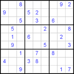 Судоку 9х9 #413 очень трудный