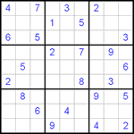 Судоку 9х9 #414 очень трудный