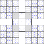 Самурай судоку #36 легкий