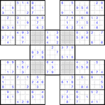 Самурай судоку #37 легкий