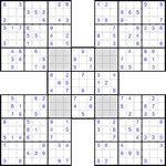 Самурай судоку #39 легкий