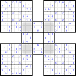 Самурай судоку #31 средний