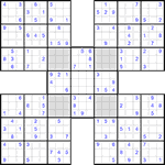 Самурай судоку #32 средний