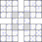 Самурай судоку #34 средний