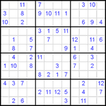 Судоку 12х12 #26 средний