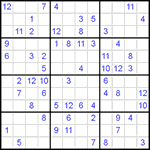 Судоку 12х12 #30 средний