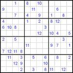 Судоку 12х12 #26 трудный