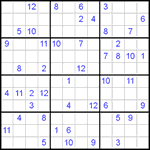 Судоку 12х12 #27 трудный