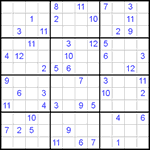 Судоку 12х12 #29 трудный