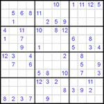 Судоку 12х12 #28 очень трудный