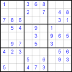 Судоку 9х9 #470 легкий