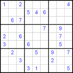 Судоку 9х9 #429 трудный