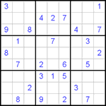 Судоку 9х9 #431 трудный