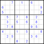 Судоку 9х9 #434 трудный