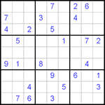Судоку 9х9 #435 трудный