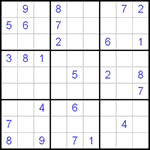 Судоку 9х9 #438 трудный