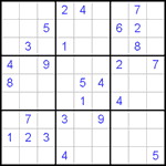 Судоку 9х9 #439 трудный