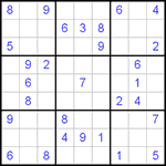 Судоку 9х9 #442 трудный