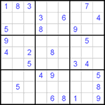 Судоку 9х9 #443 трудный