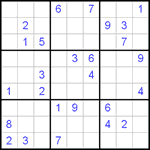 Судоку 9х9 #444 трудный