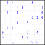 Судоку 9х9 #445 трудный