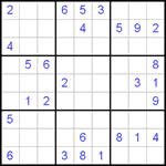 Судоку 9х9 #446 трудный