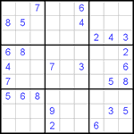 Судоку 9х9 #447 трудный