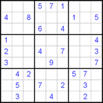 Судоку 9х9 #448 трудный