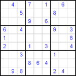 Судоку 9х9 #449 трудный