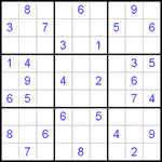 Судоку 9х9 #417 очень трудный