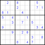 Судоку 9х9 #419 очень трудный