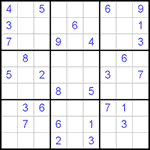 Судоку 9х9 #420 очень трудный