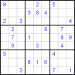 Судоку 9х9 #421 очень трудный