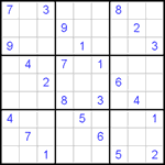 Судоку 9х9 #427 очень трудный