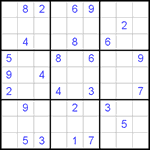 Судоку 9х9 #429 очень трудный