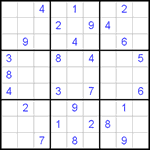 Судоку 9х9 #431 очень трудный