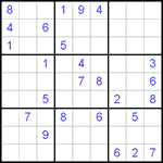 Судоку 9х9 #434 очень трудный