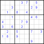 Судоку 9х9 #435 очень трудный