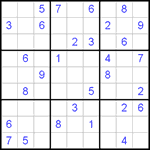 Судоку 9х9 #436 очень трудный