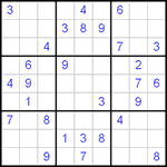 Судоку 9х9 #437 очень трудный