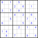 Судоку 9х9 #438 очень трудный