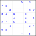 Судоку 9х9 #440 очень трудный