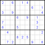 Судоку 9х9 #441 очень трудный