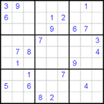 Судоку 9х9 #442 очень трудный