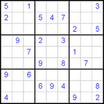 Судоку 9х9 #443 очень трудный