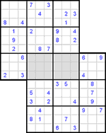 Судоку-сэнсэй #8 очень трудный