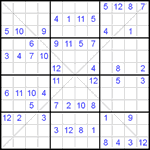 Судоку Х 12х12 #26 средний Судоку Х 12х12 #26 средний