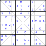 Судоку Х 12х12 #27 средний Судоку Х 12х12 #27 средний
