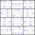 Судоку Х 12х12 #28 средний Судоку Х 12х12 #28 средний